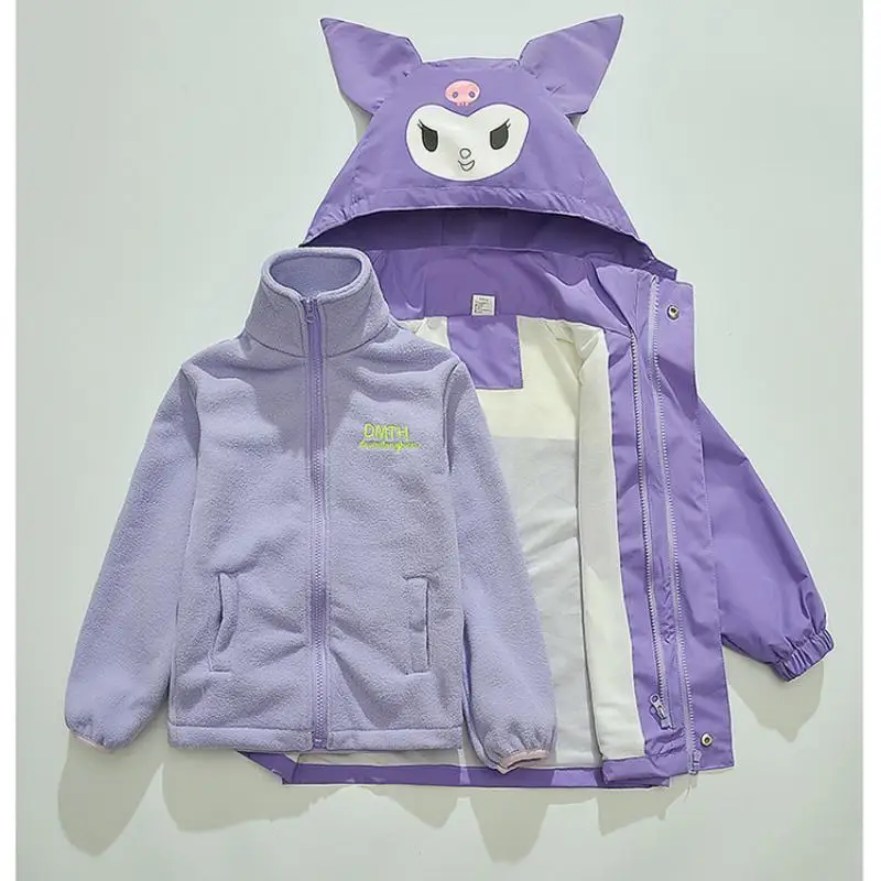 Kawaii Sanrio Kuromi Cartoon Animation Children's Jacket Plus Fleece Thick 2023 New Styles Windbreaker Detachable Coat Tops
Kawaii Sanrio Kuromi Cartoon Animation Children's Jacket Plus Fleece Thick 2023 New Styles Windbreaker Detachable Coat Tops