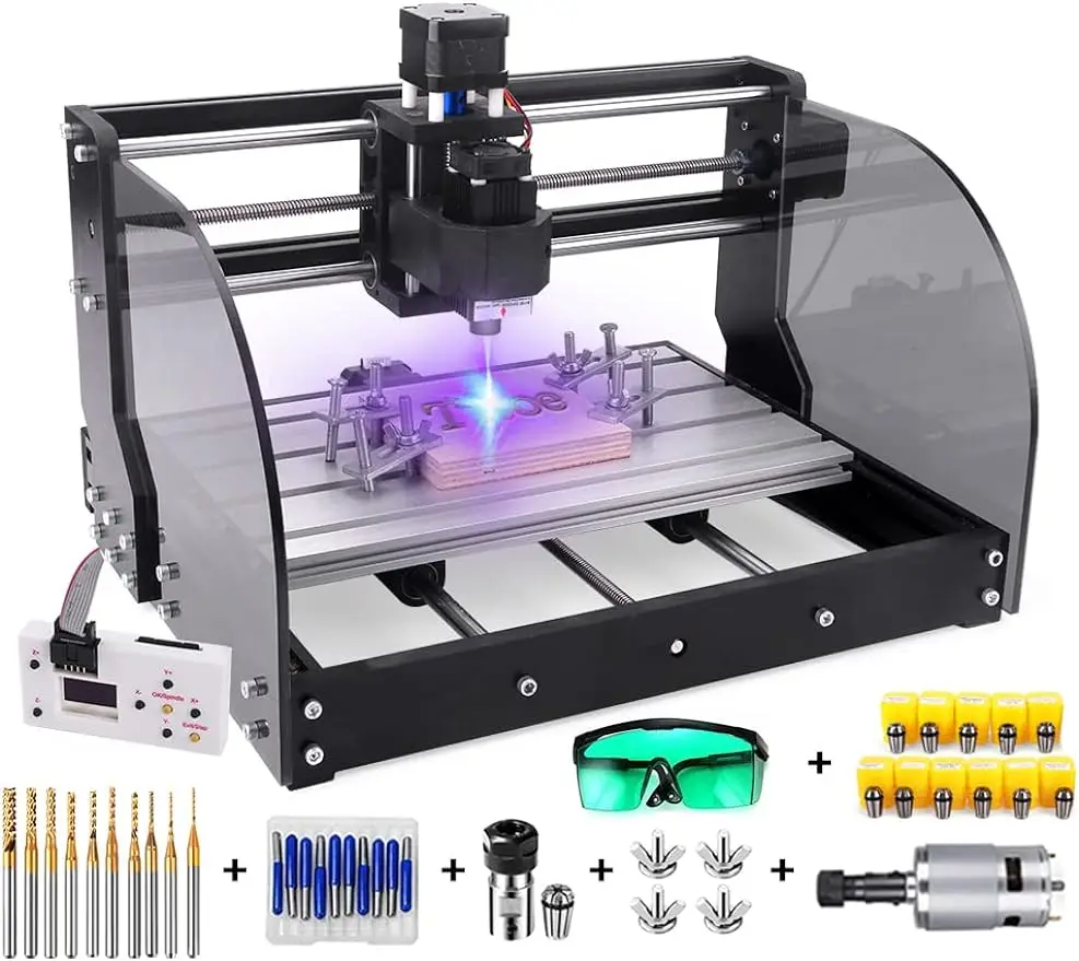 2-in-1 7000 mW CNC 3018 Pro-M CNC Engraving Machine GRBL Control Router Kit 3 Axis PCB , Wood Router with Offline Controller
2-in-1 7000 mW CNC 3018 Pro-M CNC Engraving Machine GRBL Control Router Kit 3 Axis PCB , Wood Router with Offline Controller