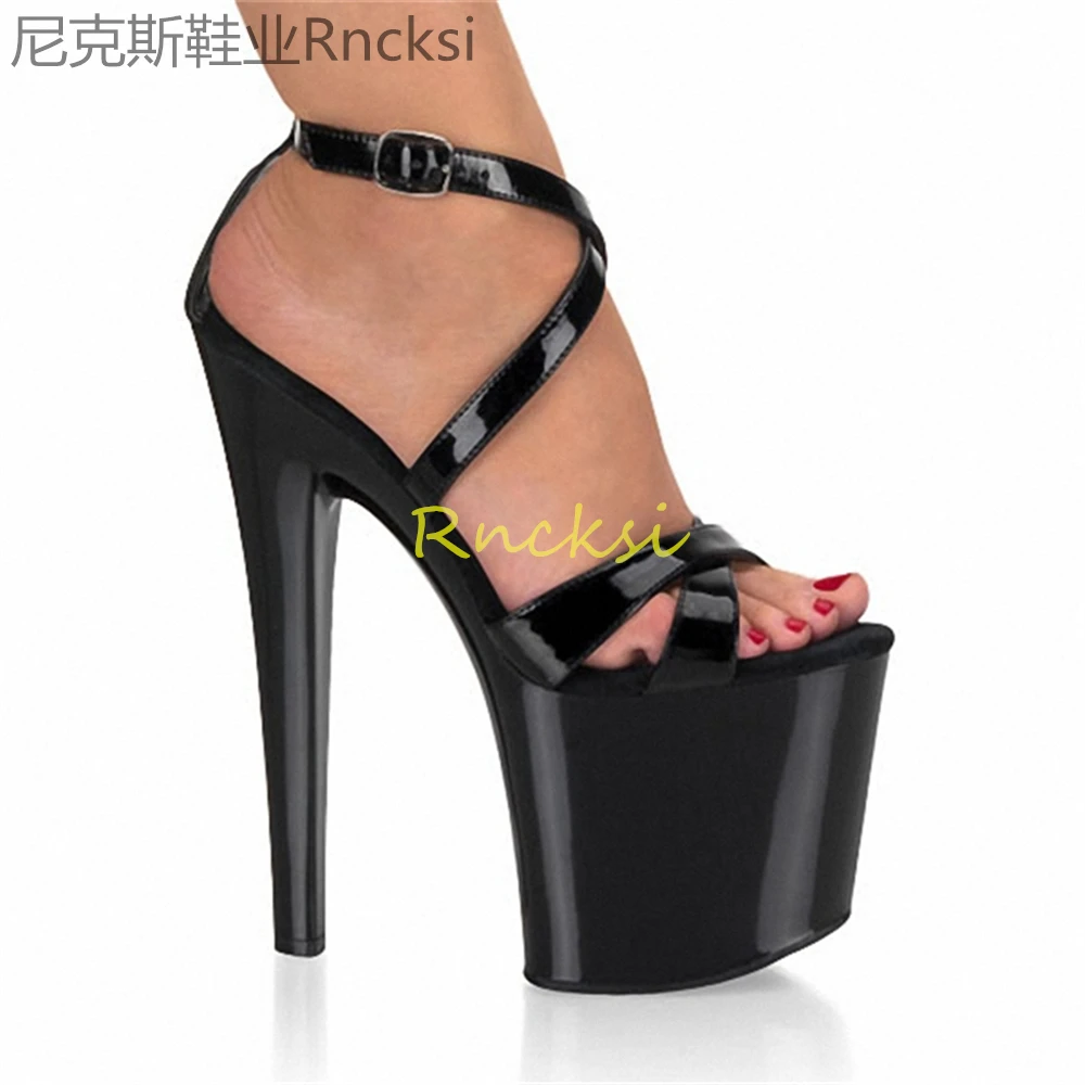 

20cm Women's summer leaky toe sandals women's new high-heeled stiletto sandals with high-heeled sandals