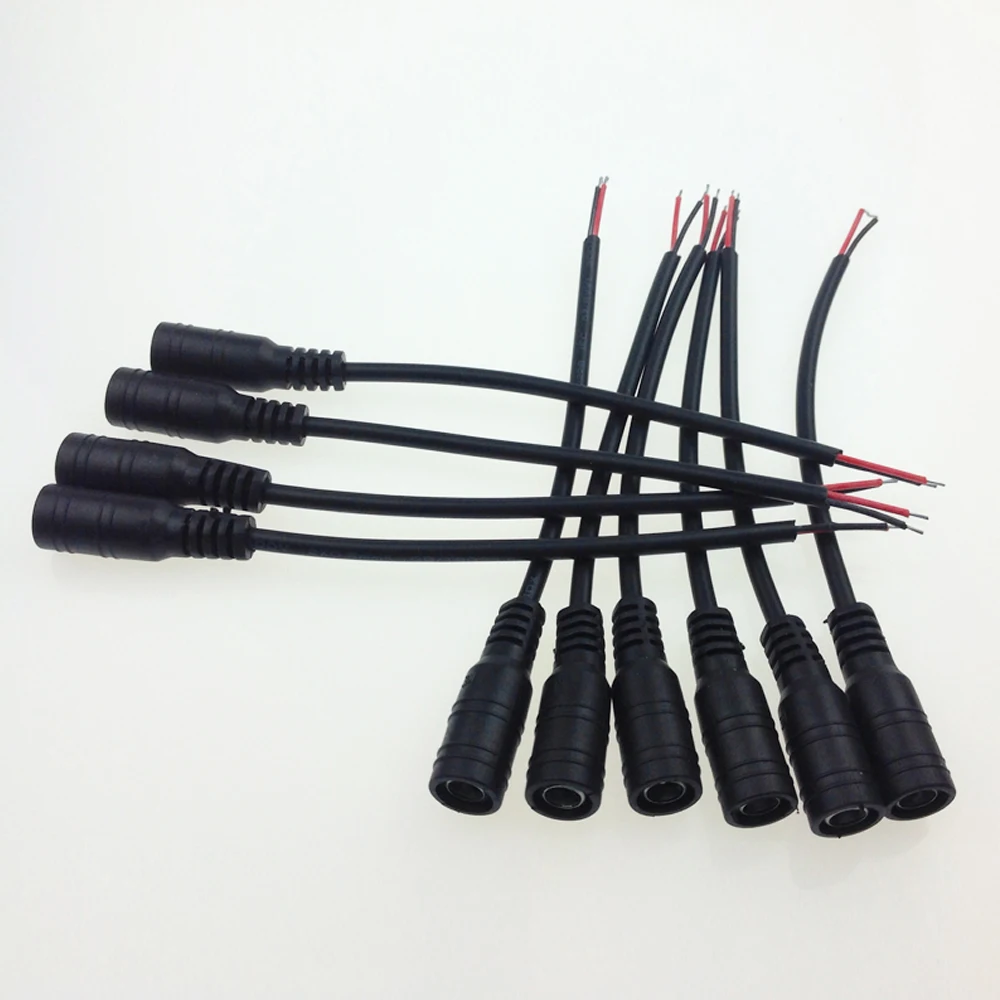 100pcs/lot 5.5 x 2.1mm male or famale DC Power Jack plug Adapter Wire Cable 10cm For 5050 3528 led strip CCTV IP camera
100pcs/lot 5.5 x 2.1mm male or famale DC Power Jack plug Adapter Wire Cable 10cm For 5050 3528 led strip CCTV IP camera