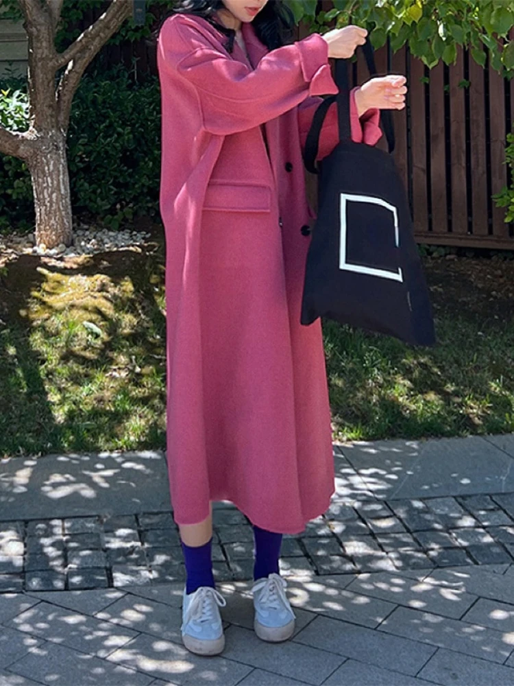 2023 New Winter Jacket Women Cashmere Wool Blends Real Fur Coat X-Long Warm Loose Streetwear Double-breasted Outerwear
2023 New Winter Jacket Women Cashmere Wool Blends Real Fur Coat X-Long Warm Loose Streetwear Double-breasted Outerwear
