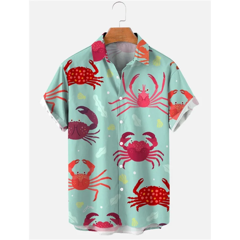 

New 3D Marine Organism Shark Octopus Printed Shirts & Blouses For Men Children Fashion Cool Streetwear Short Shirts Harajuku Top