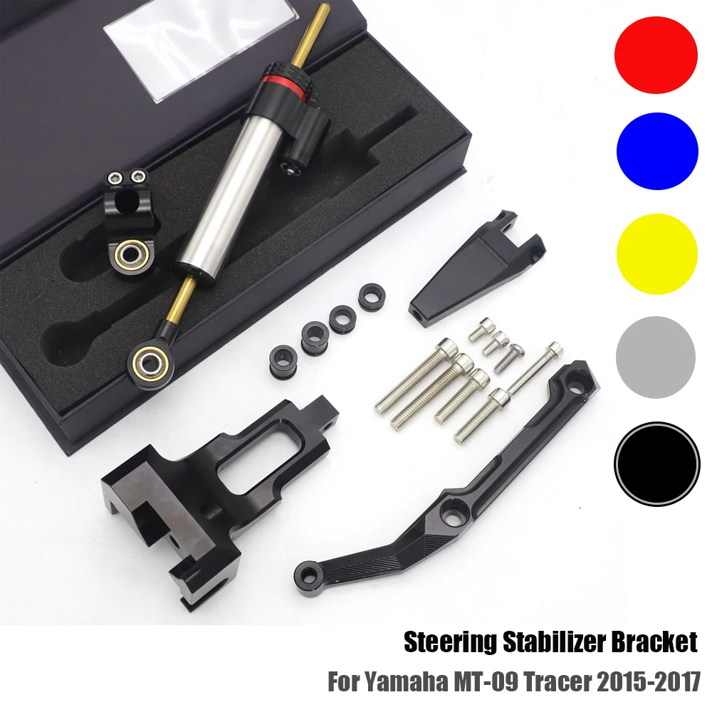 CNC Motorcycle Steering Stabilize Damper Bracket Mount For Yamaha MT-09 MT 09 MT09 Tracer 2015-2017
CNC Motorcycle Steering Stabilize Damper Bracket Mount For Yamaha MT-09 MT 09 MT09 Tracer 2015-2017