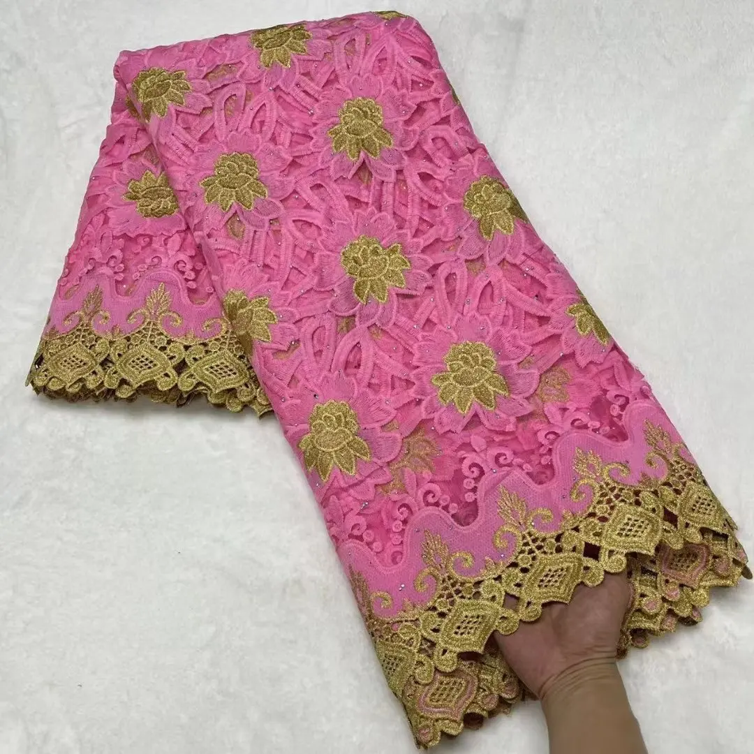 High Quality African Lace Fabric With Stones African Mesh Embroidery Guipure Lace Fabric For Nigerian Net Lace Women Dress
High Quality African Lace Fabric With Stones African Mesh Embroidery Guipure Lace Fabric For Nigerian Net Lace Women Dress