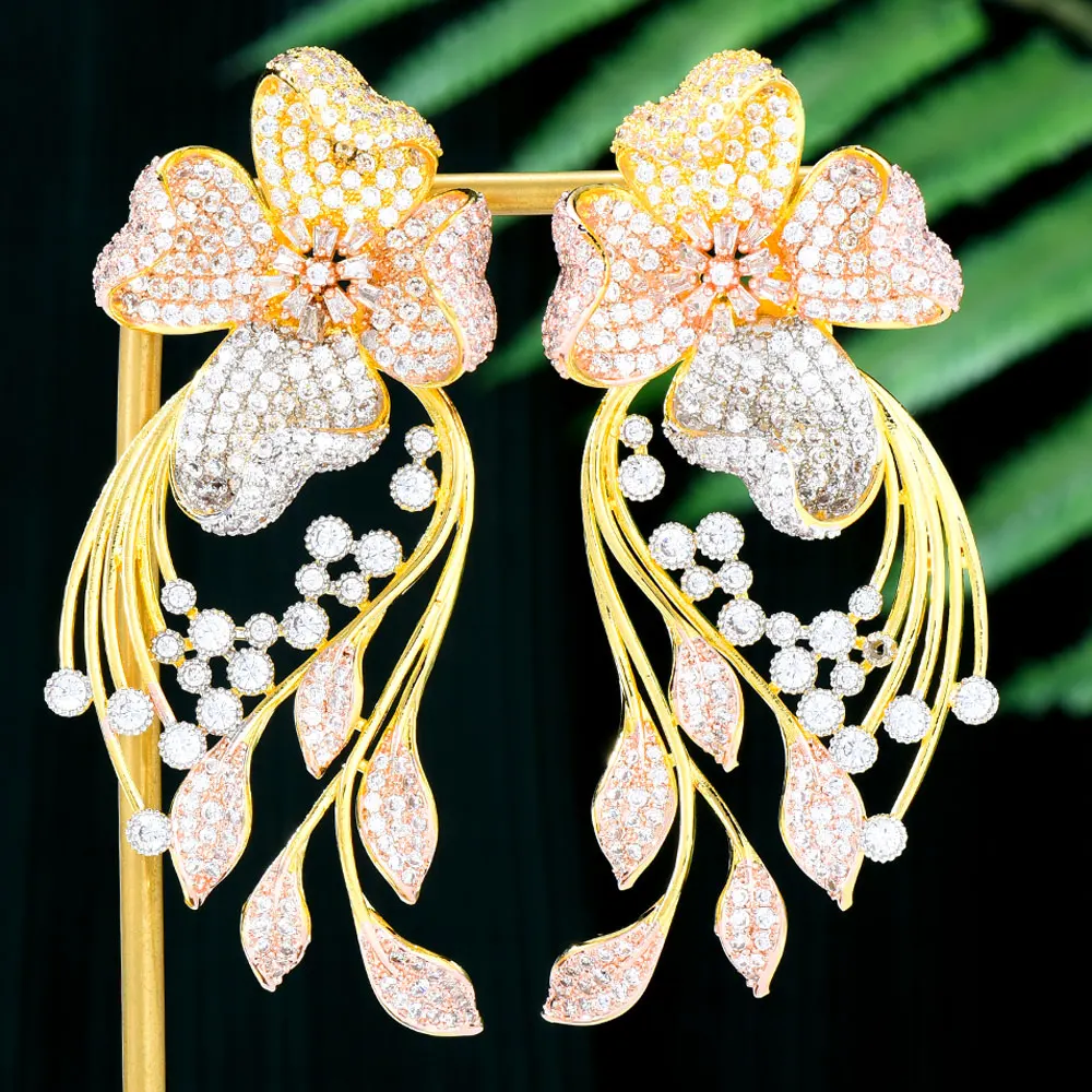 GODKI Luxury Flowers Dangle Earrings For Women Wedding Cubic Zirconia CZ DUBAI Bridal Earring Jewelry Accessories 2022
GODKI Luxury Flowers Dangle Earrings For Women Wedding Cubic Zirconia CZ DUBAI Bridal Earring Jewelry Accessories 2022