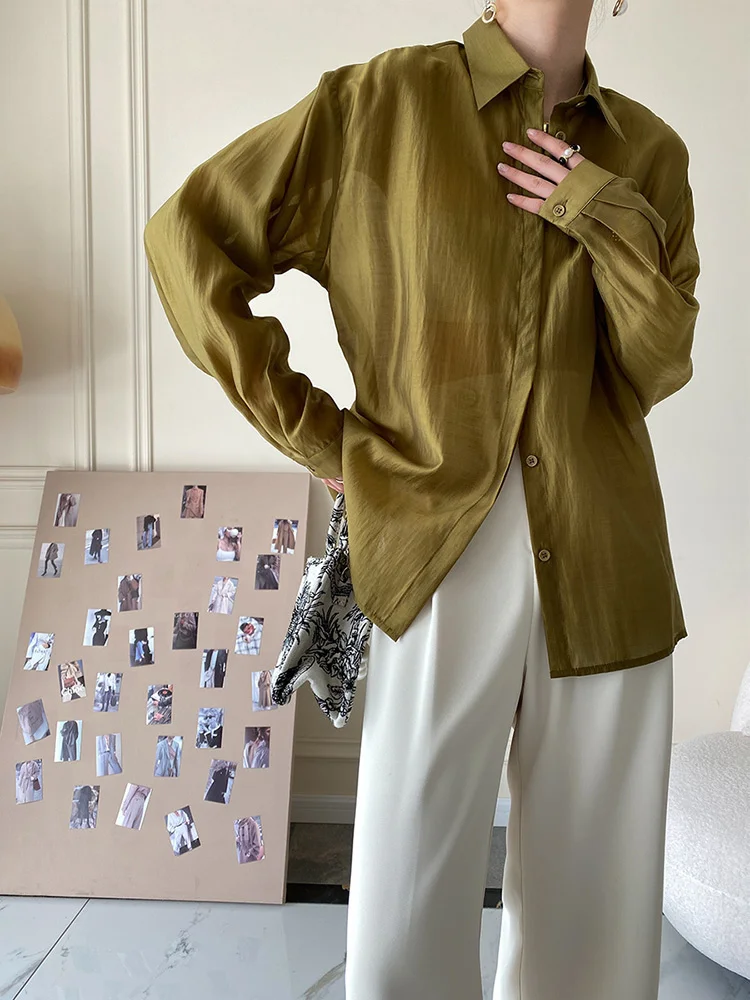 Женская Повседневная Блузка с отложным воротником, черная элегантная Свободная рубашка с длинным рукавом, большие размеры, весна-осень 2023, M755
Женская Повседневная Блузка с отложным воротником, черная элегантная Свободная рубашка с длинным рукавом, большие размеры, весна-осень 2023, M755