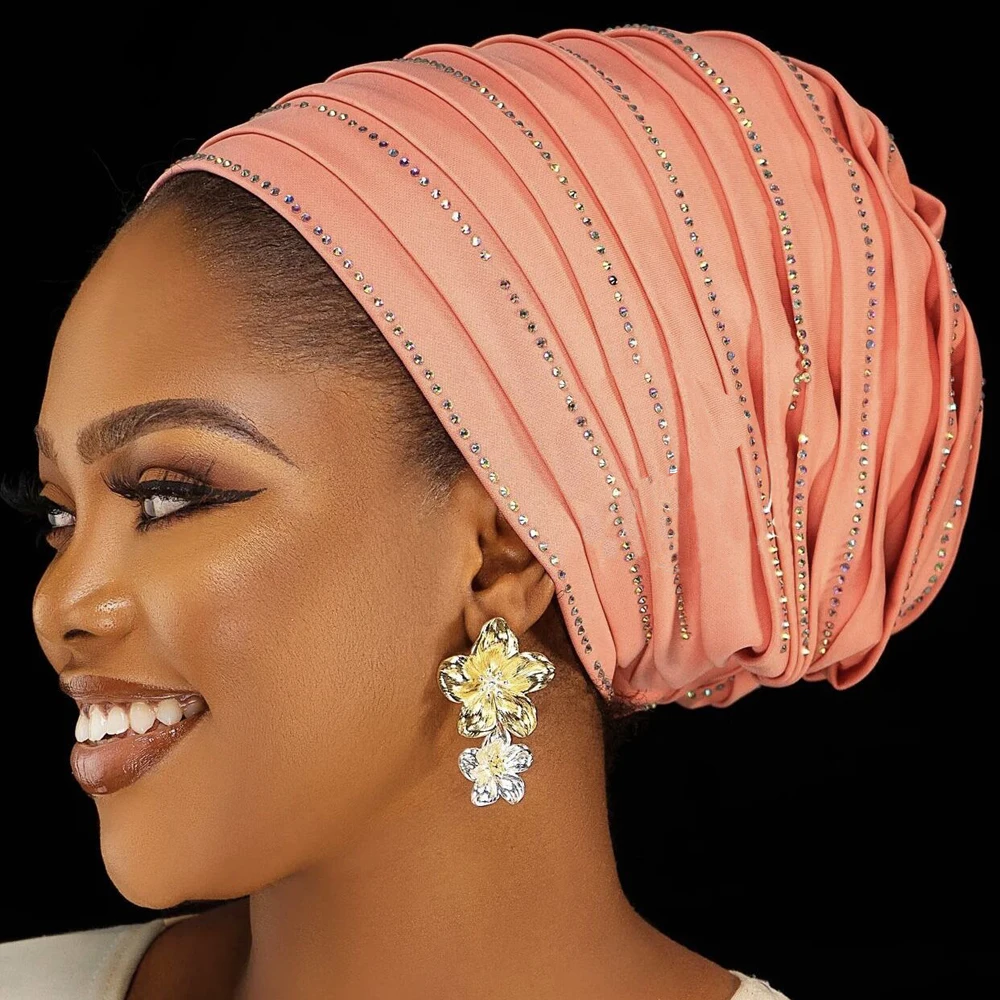 Women Diamonds Turban African Headtie Auto Geles Aso Oke Muslim Hijab Headscarf Bonnet Hat Chemo Cap Nigeria Head Wrap Cover New
Women Diamonds Turban African Headtie Auto Geles Aso Oke Muslim Hijab Headscarf Bonnet Hat Chemo Cap Nigeria Head Wrap Cover New