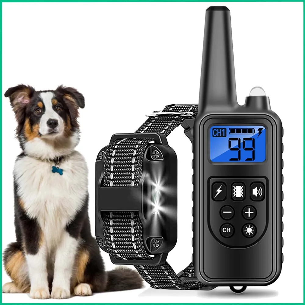 800m Dog Training Collar Remote Electronic Shock Training Equipment Rechargeable Waterproof Stop Barking Nylon Rope Dog Collars
800m Dog Training Collar Remote Electronic Shock Training Equipment Rechargeable Waterproof Stop Barking Nylon Rope Dog Collars