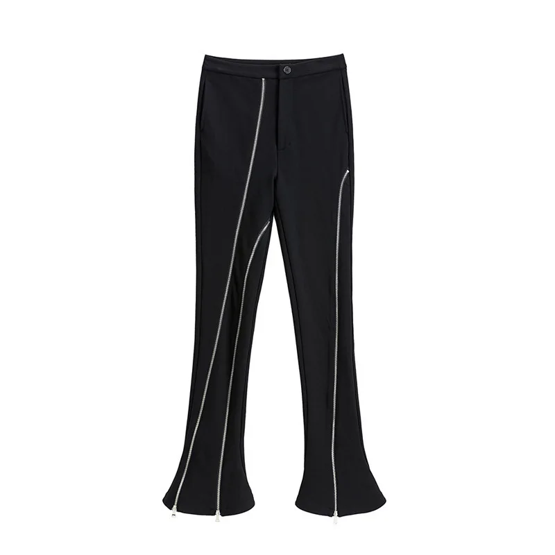 2022 Women's Black Bell Bottom Trousers for Ladies Mid Waisted Flare Pants Womens Zipper Stretchy Bell Bottoms Motorcycle Pants
2022 Women's Black Bell Bottom Trousers for Ladies Mid Waisted Flare Pants Womens Zipper Stretchy Bell Bottoms Motorcycle Pants