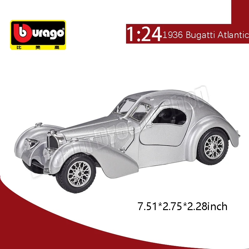

Original Bburago Maisto1:18 1:24 1936 Bugatti Atlantic Bugatti Chiron Alloy Car Model Children's Toys Living Room Decoration