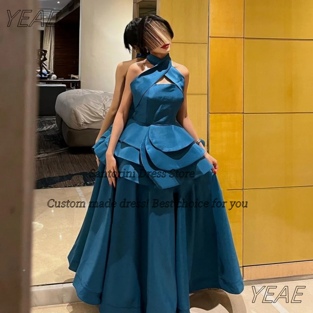 Santorini Saudi Arabia Dubai Party Women Halter Neck Prom Dresses with Tiered Peplum Vestidos De Gala Mujer Long Evening Dress
Santorini Saudi Arabia Dubai Party Women Halter Neck Prom Dresses with Tiered Peplum Vestidos De Gala Mujer Long Evening Dress