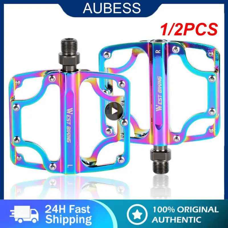 1/2PCS BIKING Pedals 3 Bearings Ultralight Aluminium Alloy Road Bike MTB Flat Pedal With Removable Non-Slip Screws Pins
1/2PCS BIKING Pedals 3 Bearings Ultralight Aluminium Alloy Road Bike MTB Flat Pedal With Removable Non-Slip Screws Pins