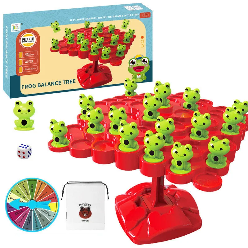 

Математическая балансировочная доска Монтессори, головоломка, лягушка, дерево, игрушка, развивающая игра для взаимодействия родителей и детей, настольная игра, Детская обучающая игрушка
