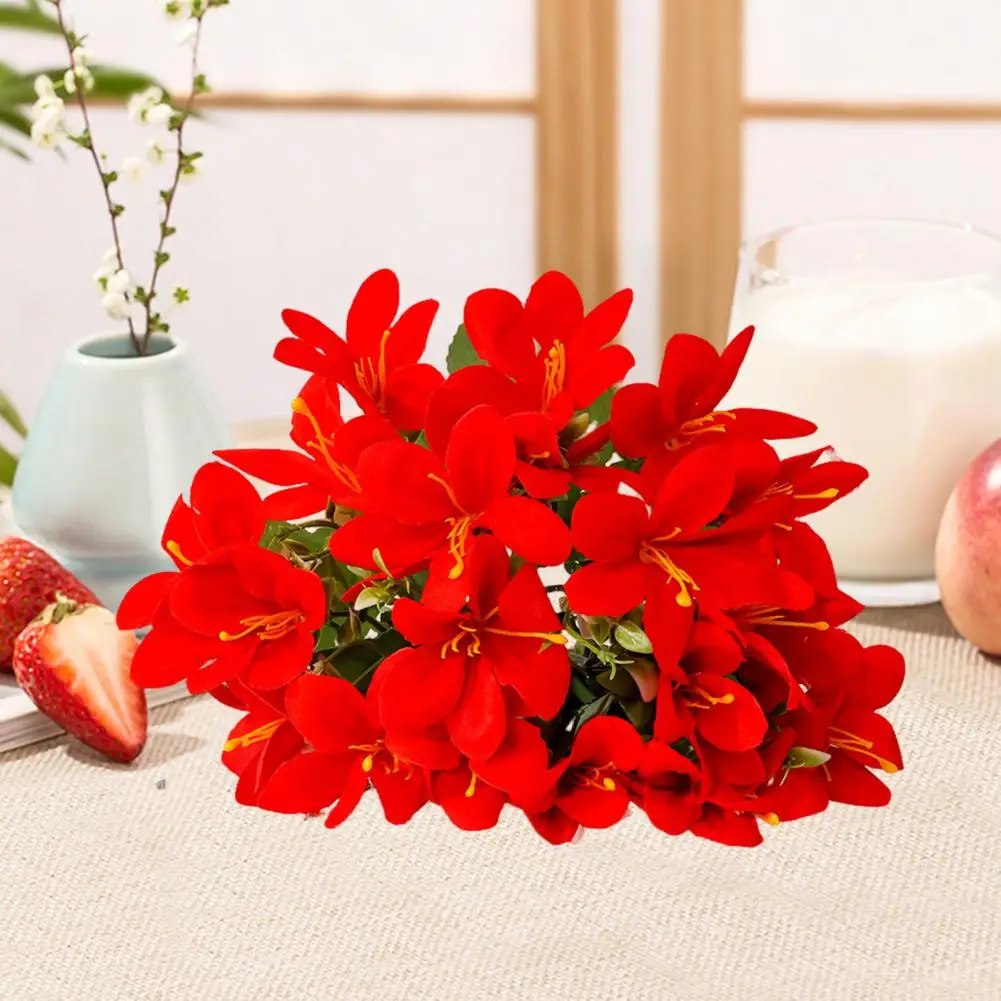 Simulated Flowers Elegant Artificial Lily Branch with Stem for Home Wedding Decor 10 Head Faux Flower for Indoor for Parties
Simulated Flowers Elegant Artificial Lily Branch with Stem for Home Wedding Decor 10 Head Faux Flower for Indoor for Parties