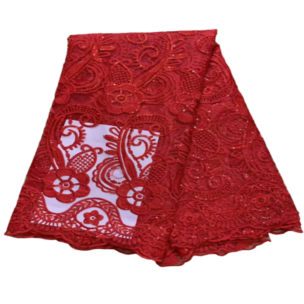 Luxury red lace fabrics clothing latest Nigerian French tulle lace sequins high quality African sequins lace fabrics
Luxury red lace fabrics clothing latest Nigerian French tulle lace sequins high quality African sequins lace fabrics