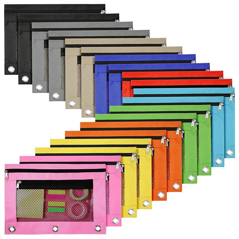 20Pcs Pencil Pouches Pencil Bags For 3 Ring Binder Zipper Pencil Pouch Case Bag With 2 Pocket Mesh Window Binder Pouch B
20Pcs Pencil Pouches Pencil Bags For 3 Ring Binder Zipper Pencil Pouch Case Bag With 2 Pocket Mesh Window Binder Pouch B