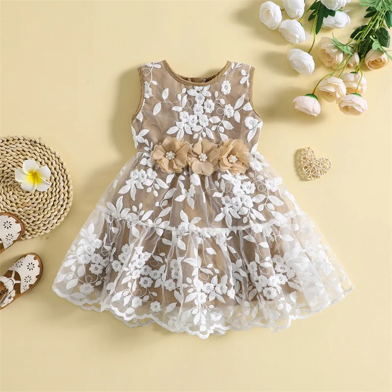 EWODOS 1-7 Years Toddler Kids Girls Summer Sweet Princess Dress Khaki Lace A-line Dress Sleeveless O Neck Lace Floral Dresses
EWODOS 1-7 Years Toddler Kids Girls Summer Sweet Princess Dress Khaki Lace A-line Dress Sleeveless O Neck Lace Floral Dresses