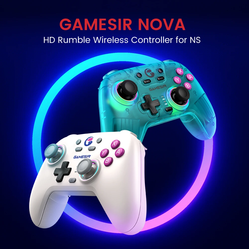 

GameSir Nova Wireless Switch Gaming Controller Bluetooth Gamepad with Hall Effect for Nintendo Switch/iPhone/Android Phone/PC