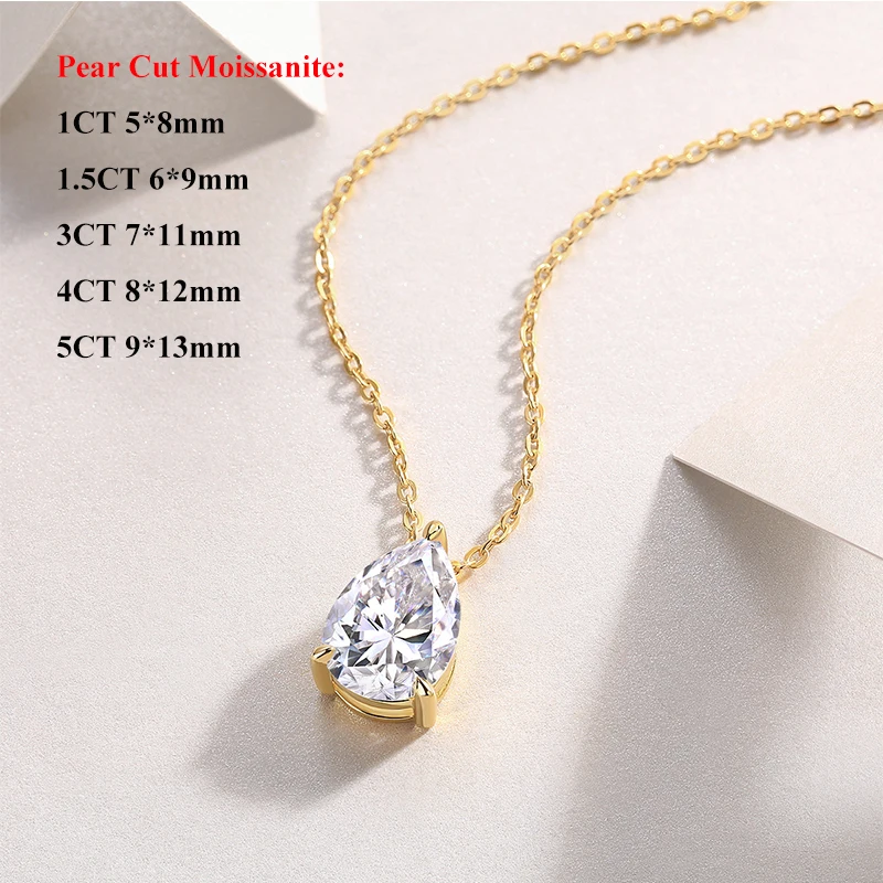 Solitaire Pear Cut 1-5CT D Color Moissanite Diamond Pendant for Women 925 Silver Plated 18k Rose Gold Chain Necklace GRA 4 Mallzona S407fc35accc14a9c815e29251f35b4a2f Solitaire Pear Cut 1-5CT D Color Moissanite Diamond Pendant for Women 925 Silver Plated 18k Rose Gold Chain Necklace GRA Mallzona