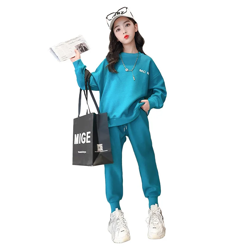 Spring New Kid Clothes for Girls Casual Sets Letter Print Loose Sweatshirt + Sweatpant 2pcs Fashion Streetwear Sportswear 4-14 Y
Spring New Kid Clothes for Girls Casual Sets Letter Print Loose Sweatshirt + Sweatpant 2pcs Fashion Streetwear Sportswear 4-14 Y