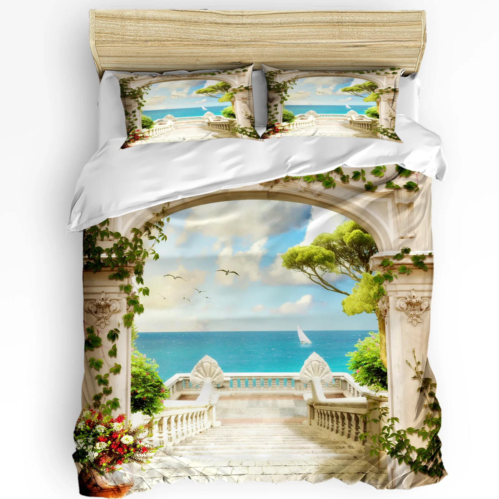 European Courtyard Landscape Italy Bedding Set 3pcs Duvet Cover Pillowcase Kids Adult Quilt Cover Double Bed Set Home Textile
European Courtyard Landscape Italy Bedding Set 3pcs Duvet Cover Pillowcase Kids Adult Quilt Cover Double Bed Set Home Textile