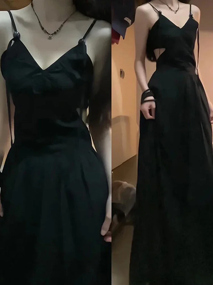Summer New Solid Color French Fashion Women Dress Black Street Sleeveless Dresses Female Sweet Ladies Vacation Sexy Woman Dress
Summer New Solid Color French Fashion Women Dress Black Street Sleeveless Dresses Female Sweet Ladies Vacation Sexy Woman Dress