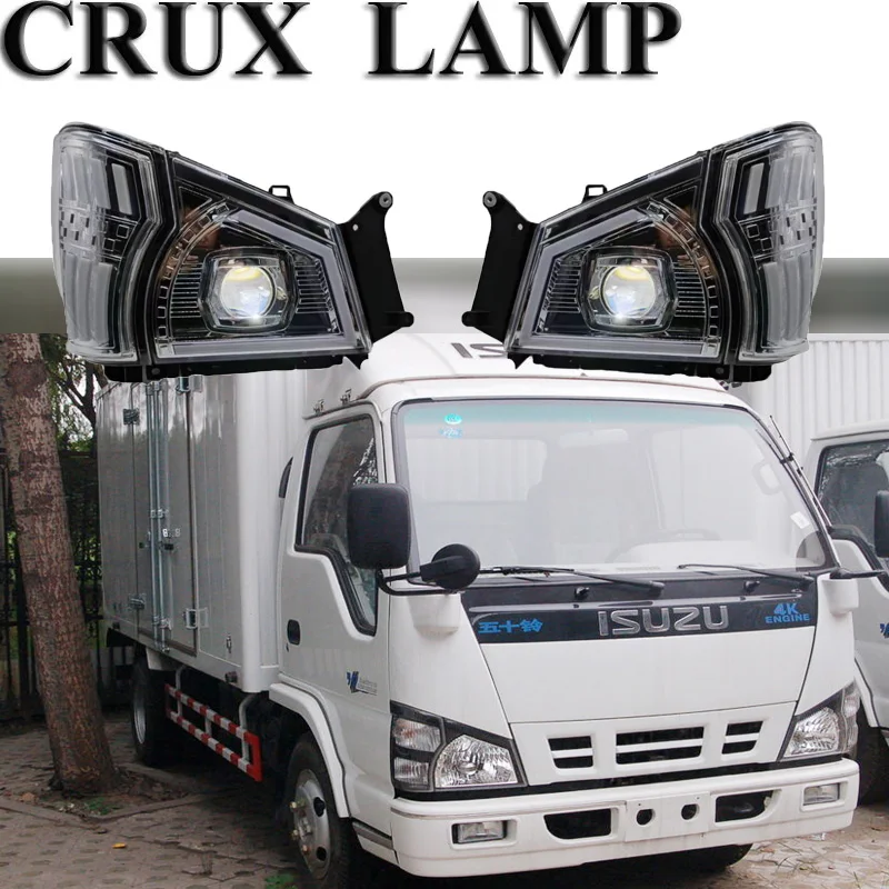 

1 Pair Head Lamp With Lens Fit For ISUZU 600P Truck New Design Head Light