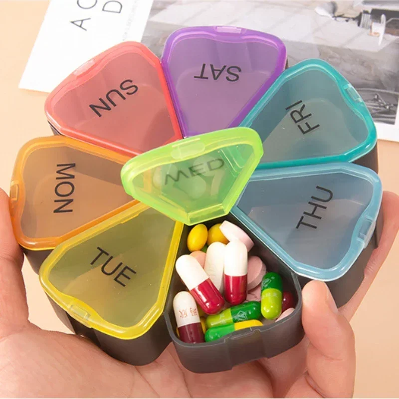7 Days Medicine Pill Box Mini Round Portable Travel Storage Vitamin Box Sort Tablet Holder Organizer Container Cases
7 Days Medicine Pill Box Mini Round Portable Travel Storage Vitamin Box Sort Tablet Holder Organizer Container Cases