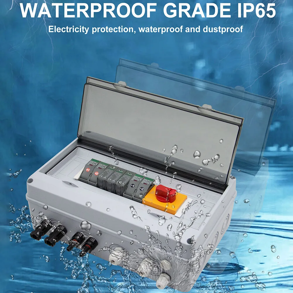 2 In1 Out 1000V PV Combiner Box 310*200*115mm Waterproof Surface Mounted Solar Protections 32A Lsolating Switch Solar Power Part
2 In1 Out 1000V PV Combiner Box 310*200*115mm Waterproof Surface Mounted Solar Protections 32A Lsolating Switch Solar Power Part