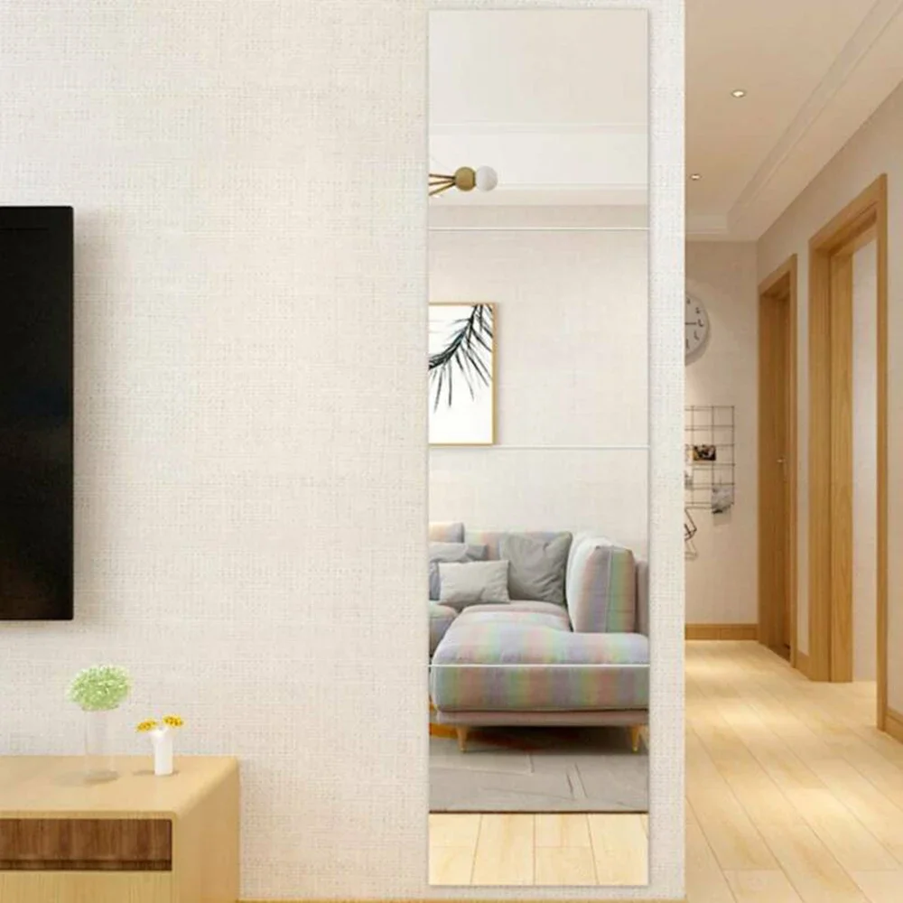 4PCS Mirror Wall Sticker 30*30cm*0.2mm Square Self-Adhesive Room Decor Stick Acrylic Tiles Bathroom DIY 3D Wall Decoration
4PCS Mirror Wall Sticker 30*30cm*0.2mm Square Self-Adhesive Room Decor Stick Acrylic Tiles Bathroom DIY 3D Wall Decoration