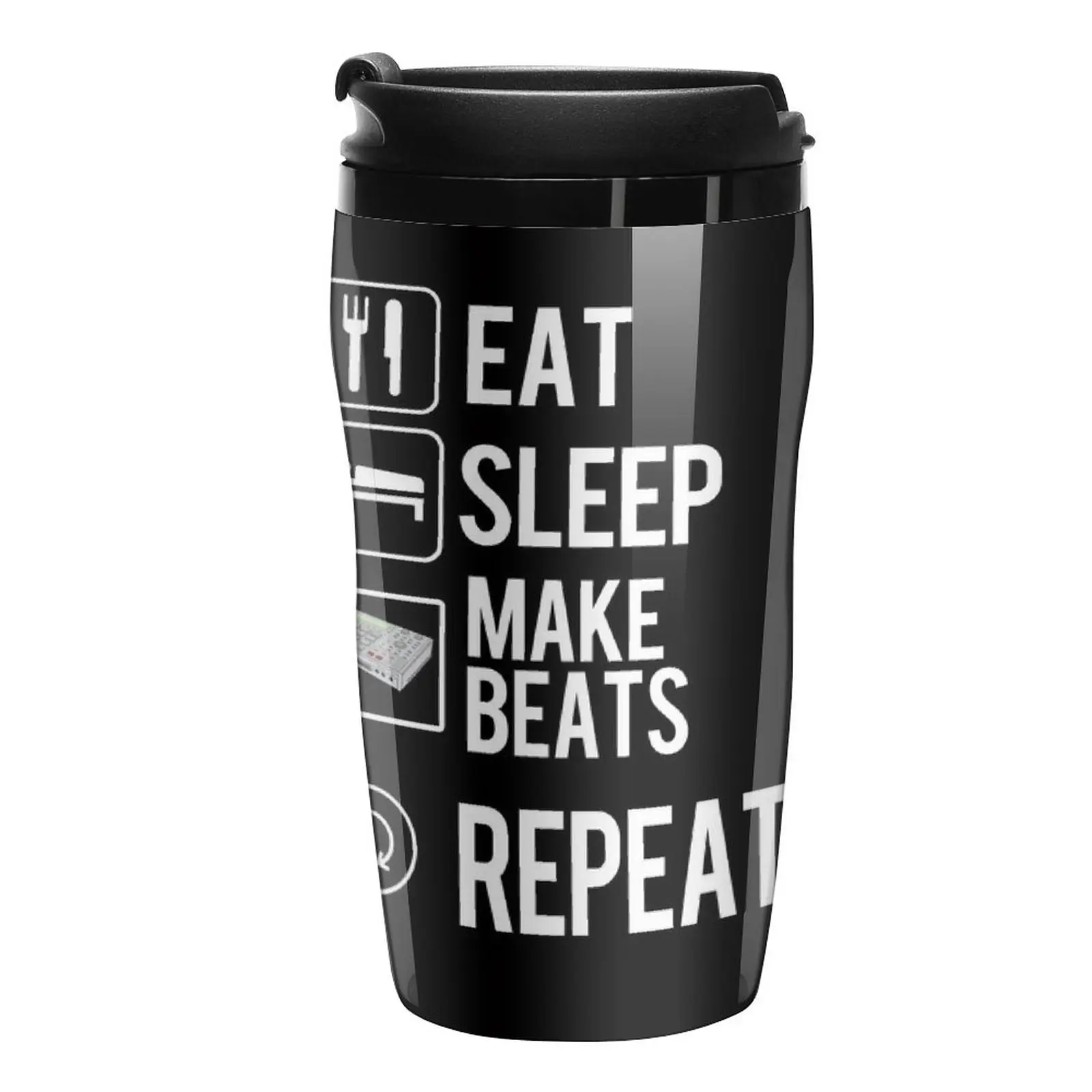 

New Eat Sleep Make Beats Repeat - EDM Hip Hop Music Producer T-Shirt Travel Coffee Mug Coffee Cup To Go Espresso Mug