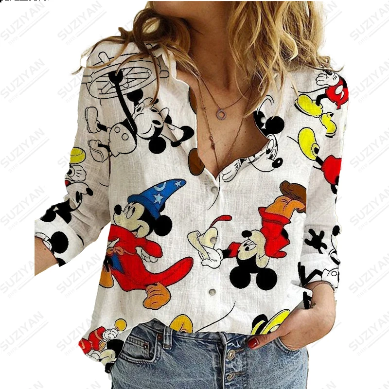 New Summer Disney Printed Women's Long Sleeve Shirt Casual Elegant Button Cardigan Sexy Street Fashion Beach Shirt Breathable
New Summer Disney Printed Women's Long Sleeve Shirt Casual Elegant Button Cardigan Sexy Street Fashion Beach Shirt Breathable