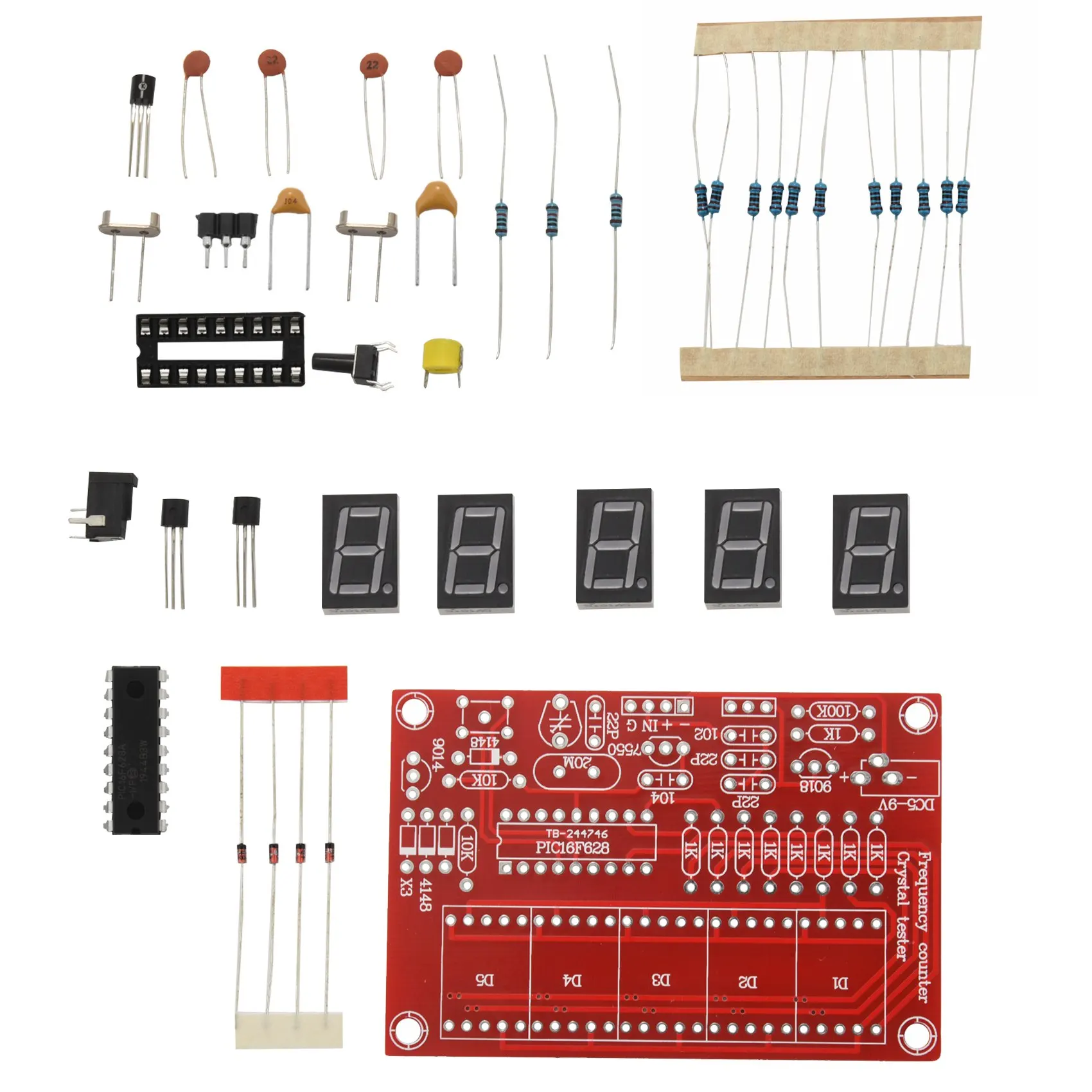 50 МГц кварцевый осциллятор, частота тестеры счетчика DIY Kit 5 разрешение, цифровой красный
50 МГц кварцевый осциллятор, частота тестеры счетчика DIY Kit 5 разрешение, цифровой красный