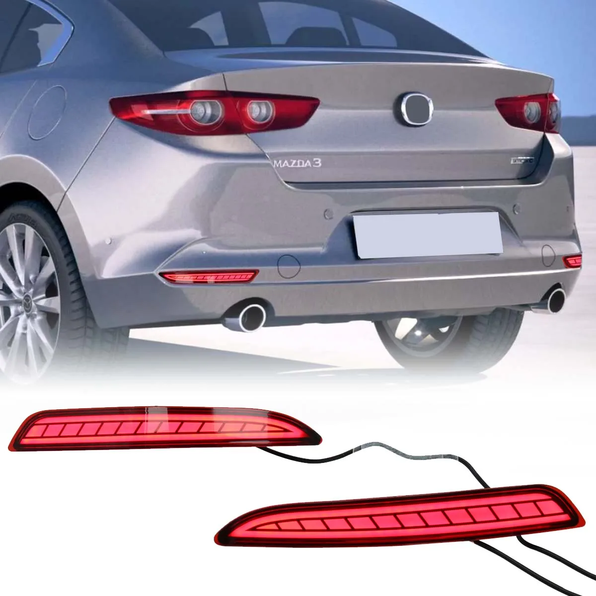 2PCS Rear Bumper Reflector Light For For Mazda Mazda 3 Axela 2019 - 2020 Sedan With 3 Function DRIVING+TUNNING+BRAKING
2PCS Rear Bumper Reflector Light For For Mazda Mazda 3 Axela 2019 - 2020 Sedan With 3 Function DRIVING+TUNNING+BRAKING