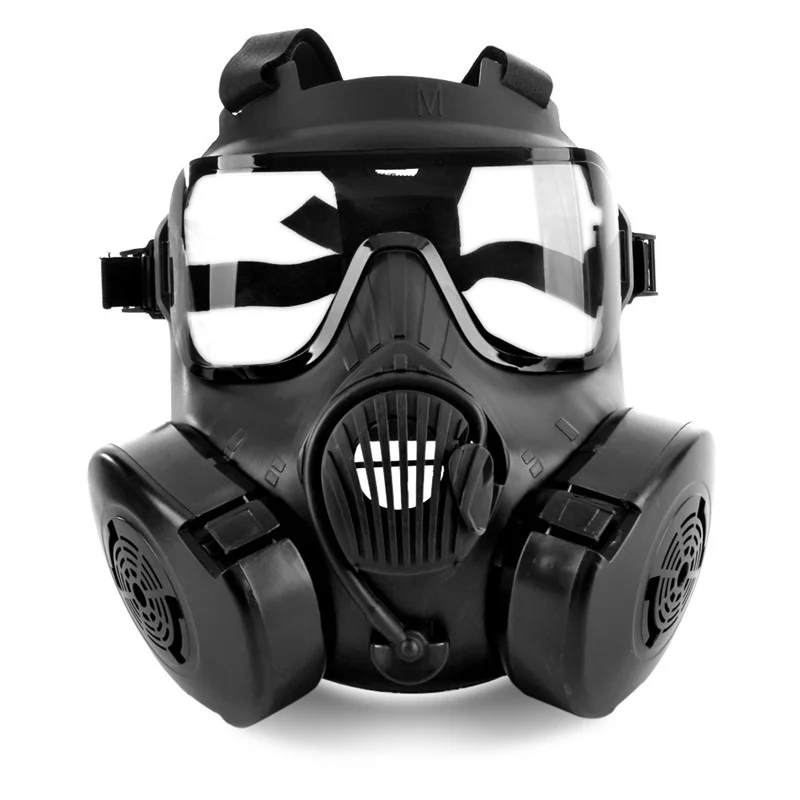 

Military M50 Full Face Gas Mask With Fan Skull Cosplay Party CS Wargame Face Shield Protective Tactical Airsoft Paintball Masks