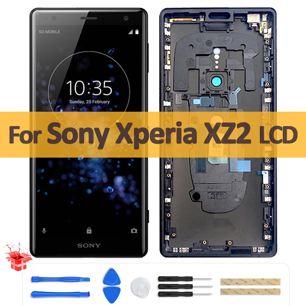 

5.7" Original LCD For Sony Xperia XZ2 H8216 H8266 H8276 H8296 LCD Display Touch Screen Digitizer Assembly LCD + Frame Back Cover