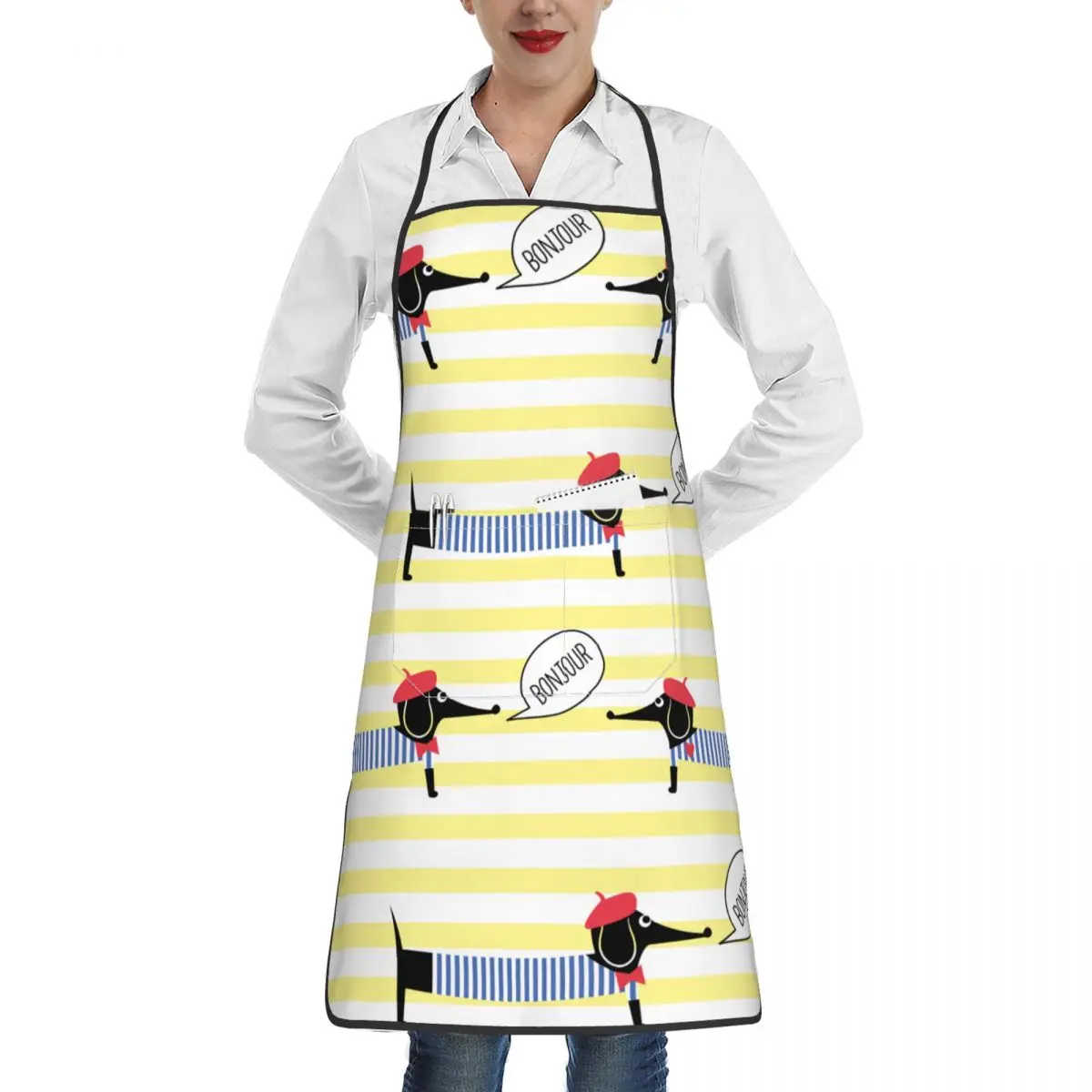 Симпатичная мультяшная такса, французская одежда для мужчин и женщин, комбинезон для шеф-повара, фартук для кухни, живопись для выпечки
Симпатичная мультяшная такса, французская одежда для мужчин и женщин, комбинезон для шеф-повара, фартук для кухни, живопись для выпечки