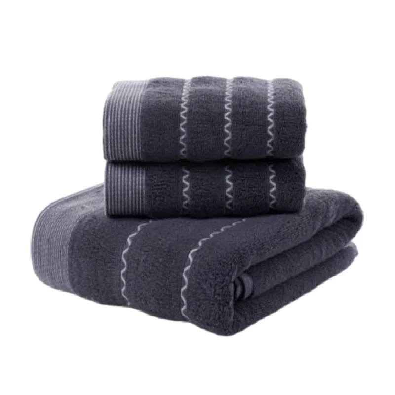 

Inyahome 3pcs Bathroom Towels Set 100% Cotton Bath Terry Towels For Adults Face Hand Washcloths For Travel Beach Sports Gym Swim