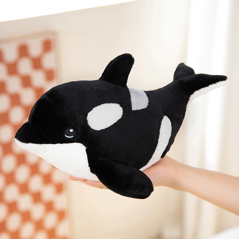 

30/37 см мультфильм черный кит плюшевые игрушки мягкие милые морские животные куклы милые детские подарки на день рождения Рождество