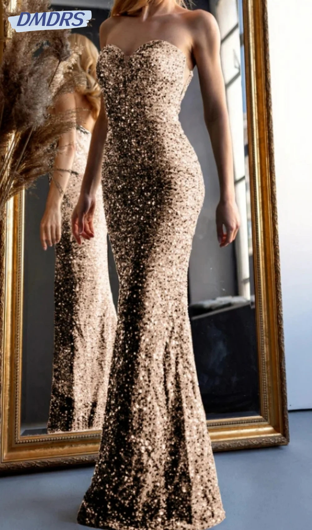 Sparkly Trumpet Evening Dresses Elegant Floor-length Bride Robe Romantic Sweetheart Neck Bridal Gown Vestidos De Novia
Sparkly Trumpet Evening Dresses Elegant Floor-length Bride Robe Romantic Sweetheart Neck Bridal Gown Vestidos De Novia