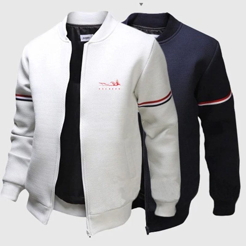 

Motorcycle Vstrom 650 V Strom 2023 Men's New High Quality Long Sleeves Coats Round Neck Flight Jackets Streetwears Tops Clothes