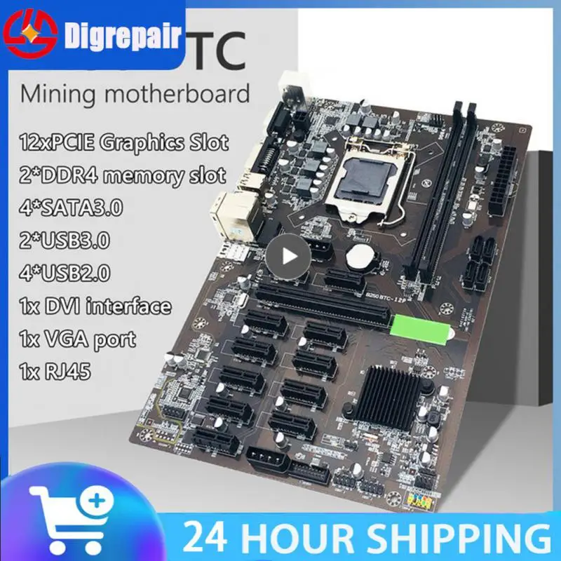 B75 B250C Mining Motherboard 12 USB 3.0 To PCIe XI-E 16X Graphics Card LGA 1151 DDR4 SATA Bitcoin BTC ETH Miner Mainboard 
B75 B250C Mining Motherboard 12 USB 3.0 To PCIe XI-E 16X Graphics Card LGA 1151 DDR4 SATA Bitcoin BTC ETH Miner Mainboard