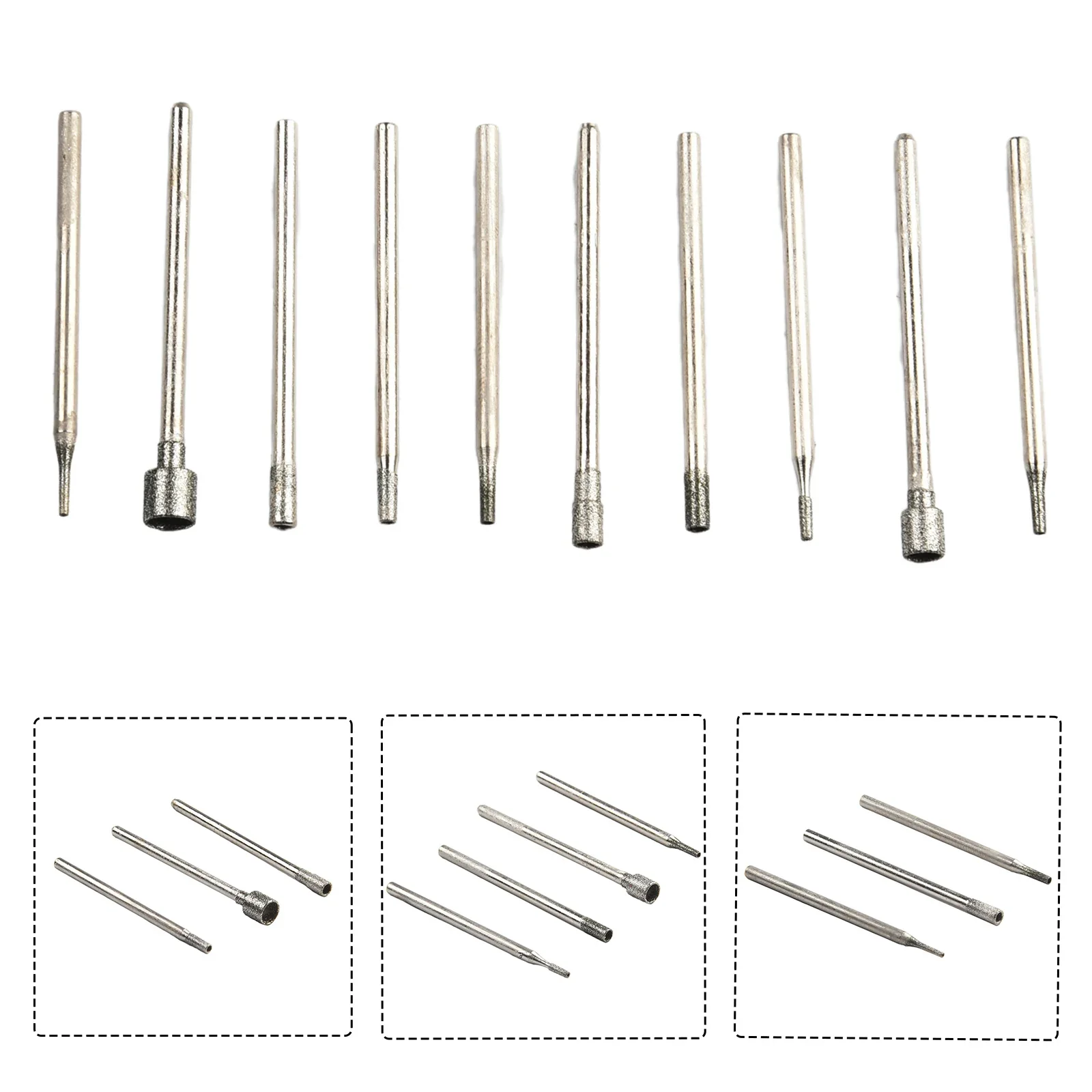 10Pcs Set 0.8-5mm 2.35mm Shank Diamond Burr Core Bits Grinding Rotary Tool Accessories Lixadeira Wood Carving Tools
10Pcs Set 0.8-5mm 2.35mm Shank Diamond Burr Core Bits Grinding Rotary Tool Accessories Lixadeira Wood Carving Tools