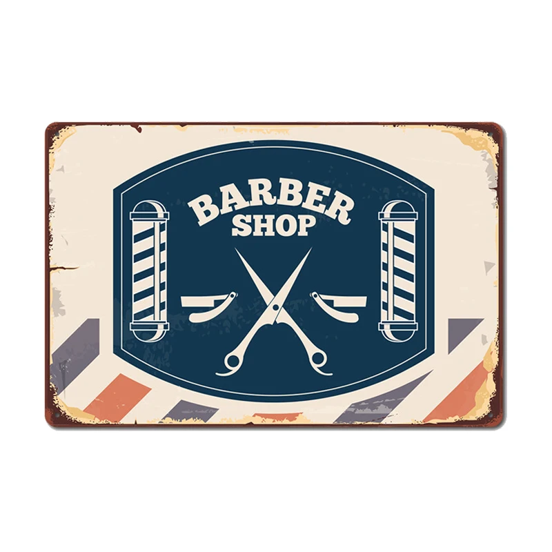 

Barber Shop Vintage Poster Shave & Haircut Metal Tin Signs Bar Pub Home Decor Wall Plates Art Painting 20x30cm