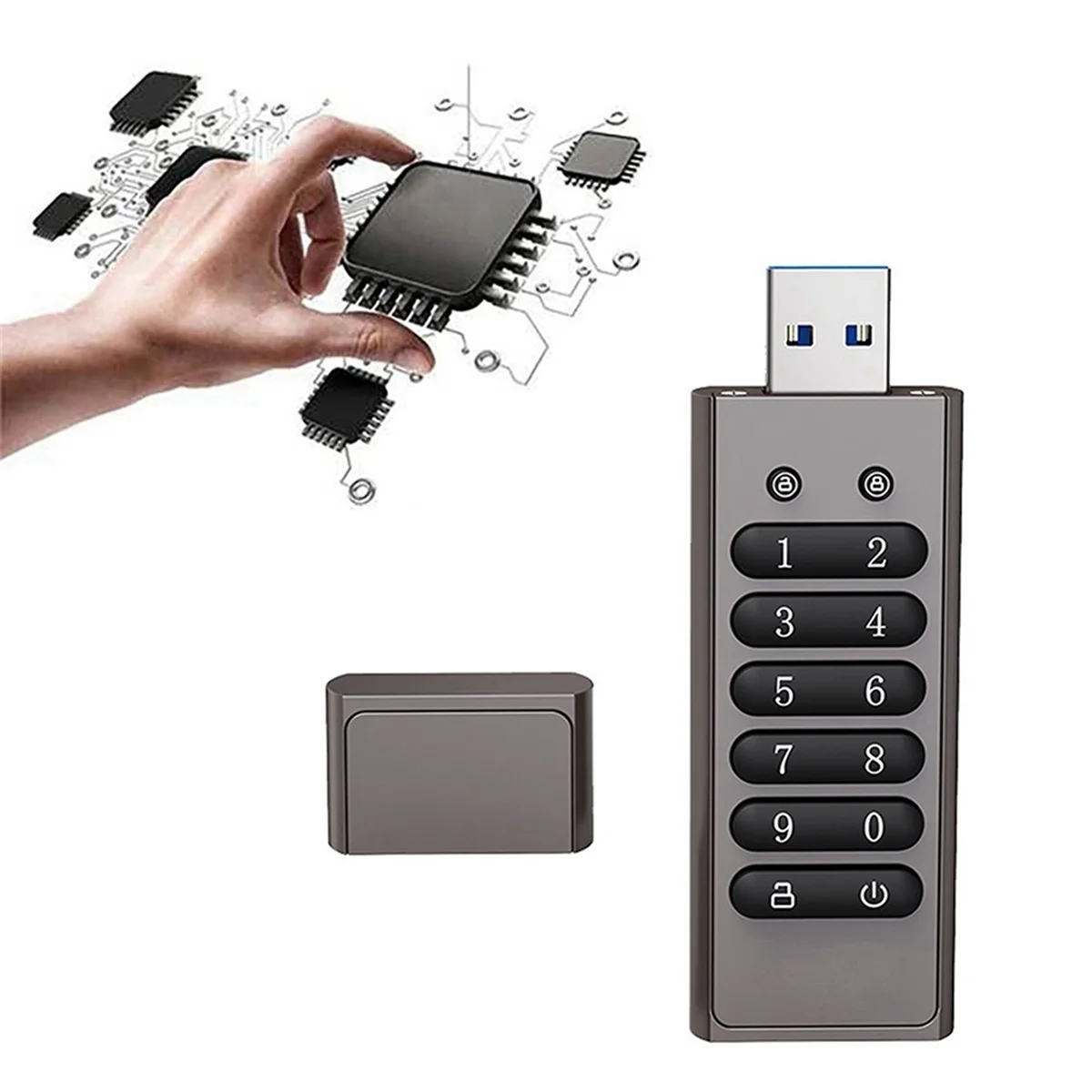 

Флеш-накопитель USB 32 Гб, цифровой шифрованный накопитель, карта памяти, аппаратное шифрование, USB 3,0 U диск, защита конфиденциальности