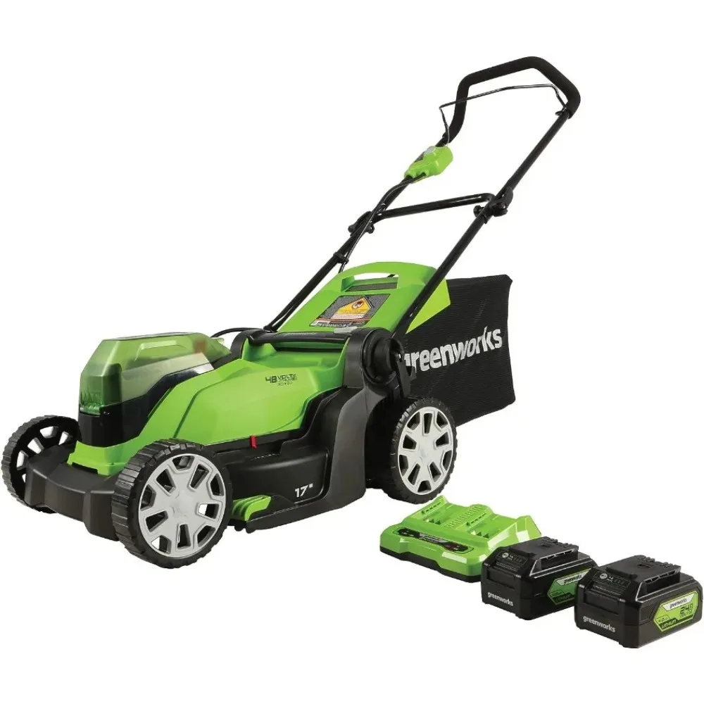 48V (2 x 24V) 17" Cordless (Push) Lawn Mower (125+ Compatible Tools), (2) 4.0Ah Batteries and Dual Port Rapid Charger Included
48V (2 x 24V) 17" Cordless (Push) Lawn Mower (125+ Compatible Tools), (2) 4.0Ah Batteries and Dual Port Rapid Charger Included