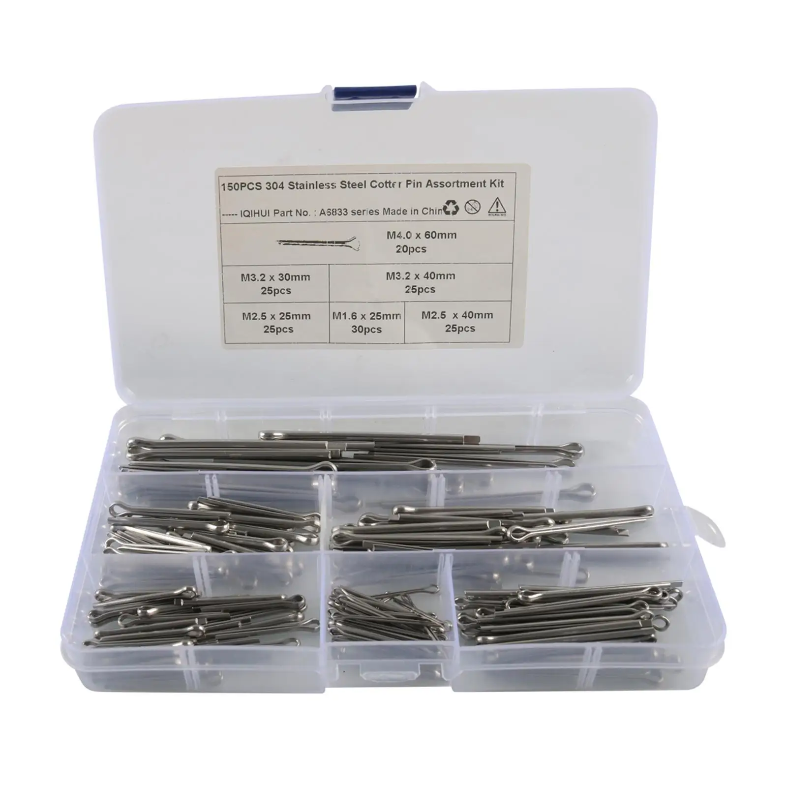 150x Cotter Pins Clip Key Fastner Fitting , Fixing Pin 304 Stainless Steel Split Pin Fastener Clips for Trucks
150x Cotter Pins Clip Key Fastner Fitting , Fixing Pin 304 Stainless Steel Split Pin Fastener Clips for Trucks