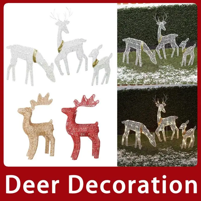 Iron Art Elk Deer Christmas Garden Decoration With LED Light Glowing Glitter Reindeer Xmas Home Outdoor Yard Ornament Decor
Iron Art Elk Deer Christmas Garden Decoration With LED Light Glowing Glitter Reindeer Xmas Home Outdoor Yard Ornament Decor