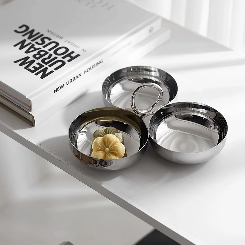 3-Section Stainless Steel Plate Luxury Serving Bowl Designer Dish Appetizer Toppings Condiments for Home Kitchen Restaurant
3-Section Stainless Steel Plate Luxury Serving Bowl Designer Dish Appetizer Toppings Condiments for Home Kitchen Restaurant