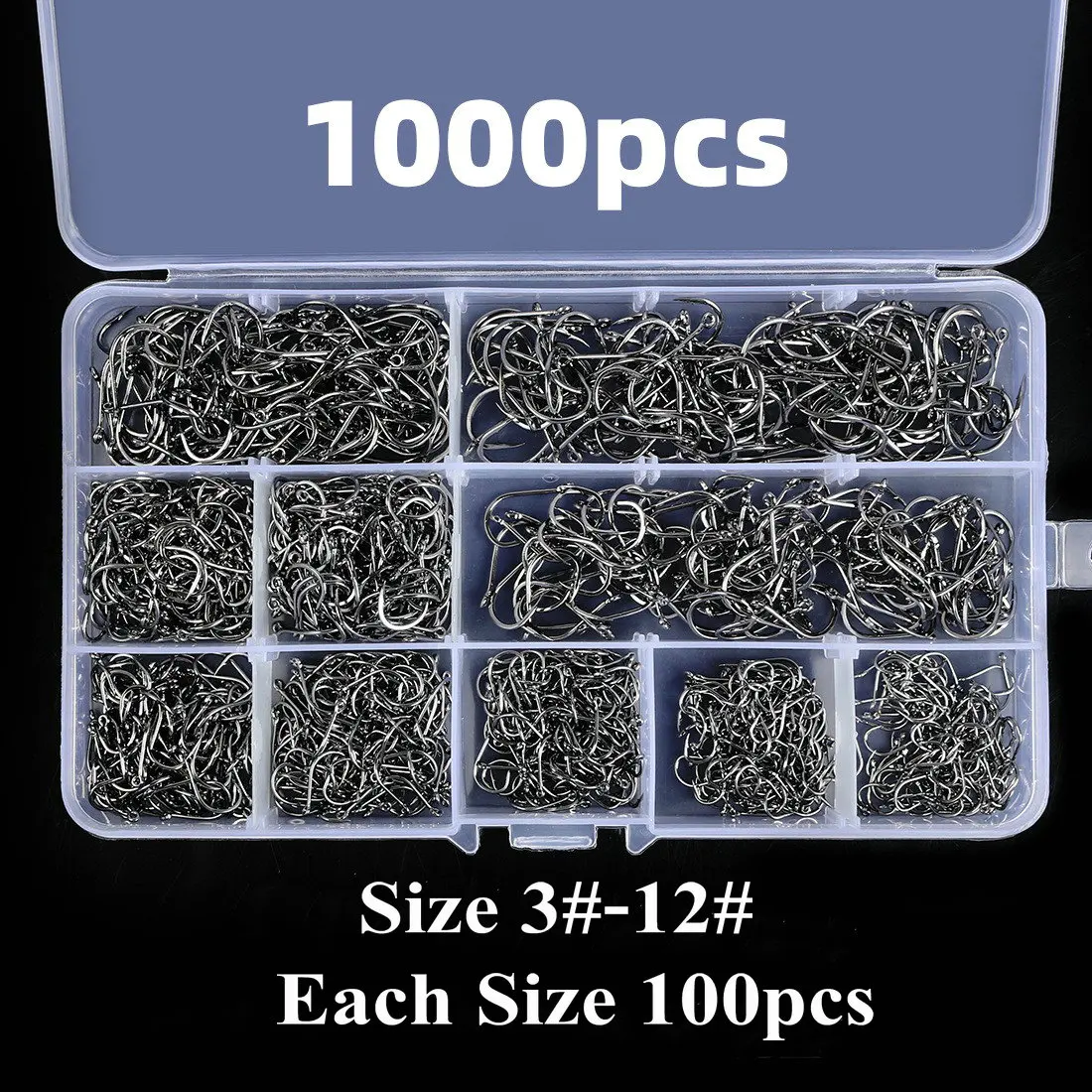 1000-300pcs Fish Hook Barbed 3#-12# Fishhooks With Hole Jig Carp Fly Fishing Hook Set Kit Worm Pesca Hooks Fishing Tackle
1000-300pcs Fish Hook Barbed 3#-12# Fishhooks With Hole Jig Carp Fly Fishing Hook Set Kit Worm Pesca Hooks Fishing Tackle